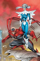 Ukázková kresba z komiksové série Hawk and Dove.