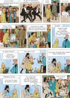 Ukázka z českého vydání komiksu Dobrodružství Tintina: Tajemství Jednorožce.